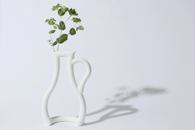 Ceramic Japan,花瓶,一輪挿し,職人,手作り,Crinkle,Still Green,アヒル