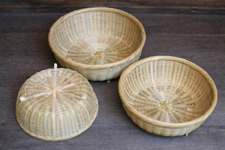 西川登竹細工 足付ざる 通販 販売